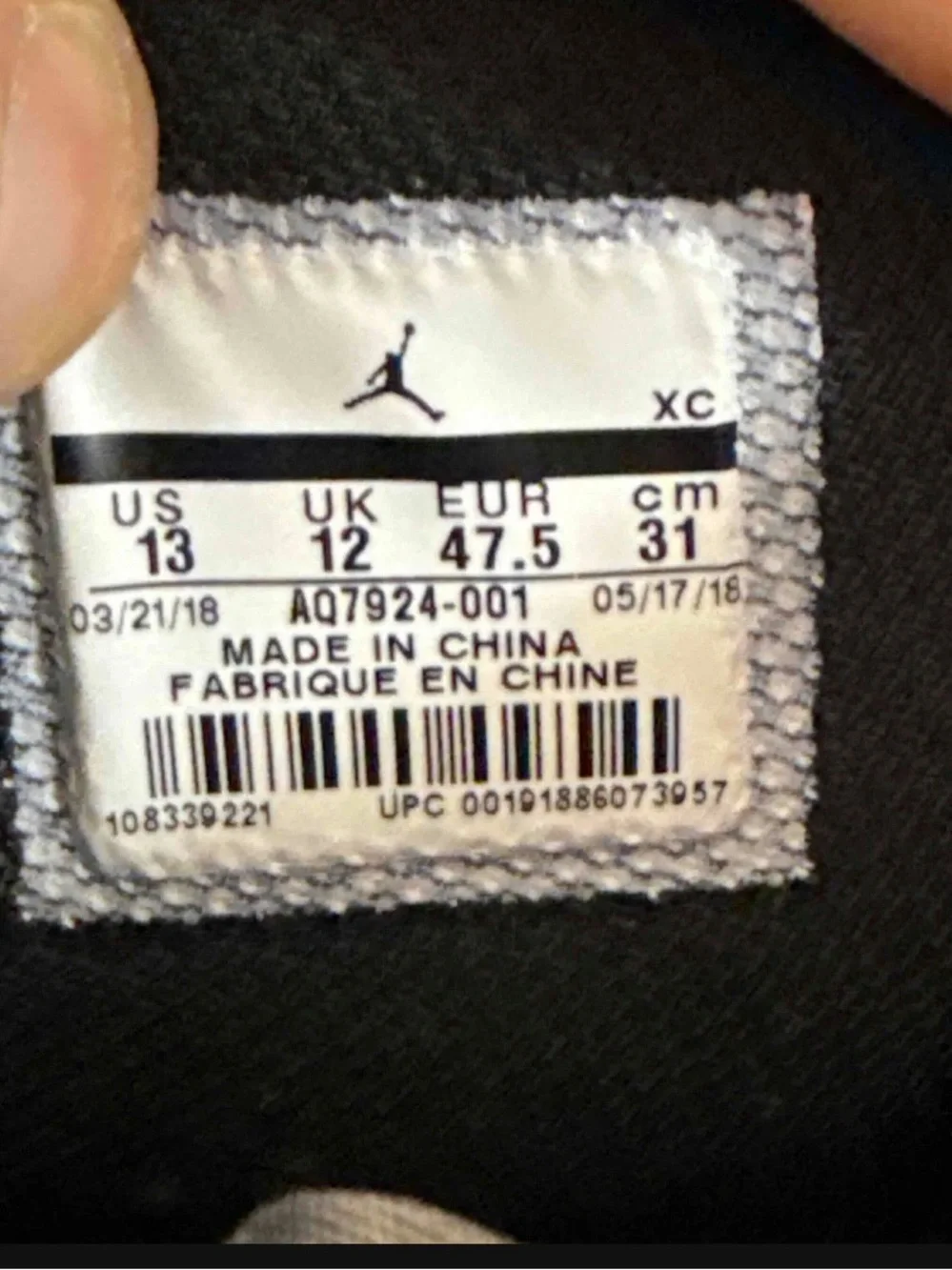 Nike Air Jordan 1 Retro Double Strap Black Men’s Size 13 Sneakers Shoes AQ7924-0